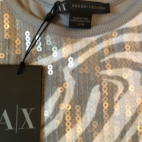 NWT Armani Exchange sequin tank - XS - Picture 2 of 7